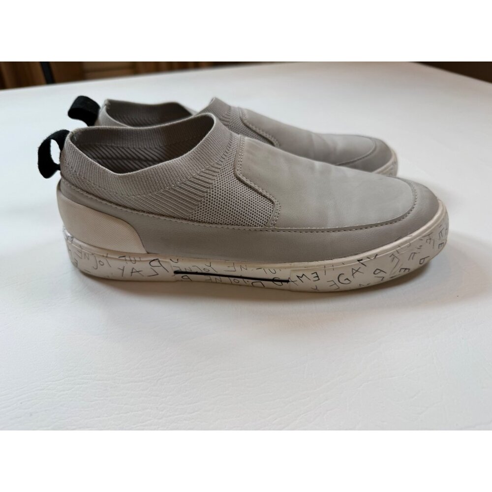 Zara Boys Gray Slip-On Sneakers Size 38/39 With Patterned Sole